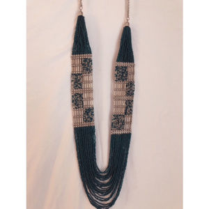 Teal Beaded Necklace